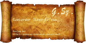 Gaszner Szeréna névjegykártya