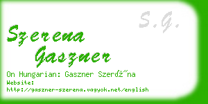 szerena gaszner business card